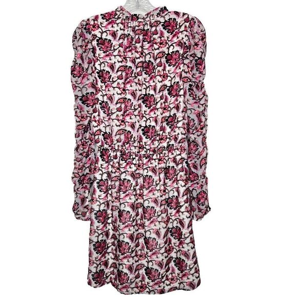 ML Monique Lhuillier Floral Printed Burnout Velvet Mini Dress Size 6 - Picture 11 of 12